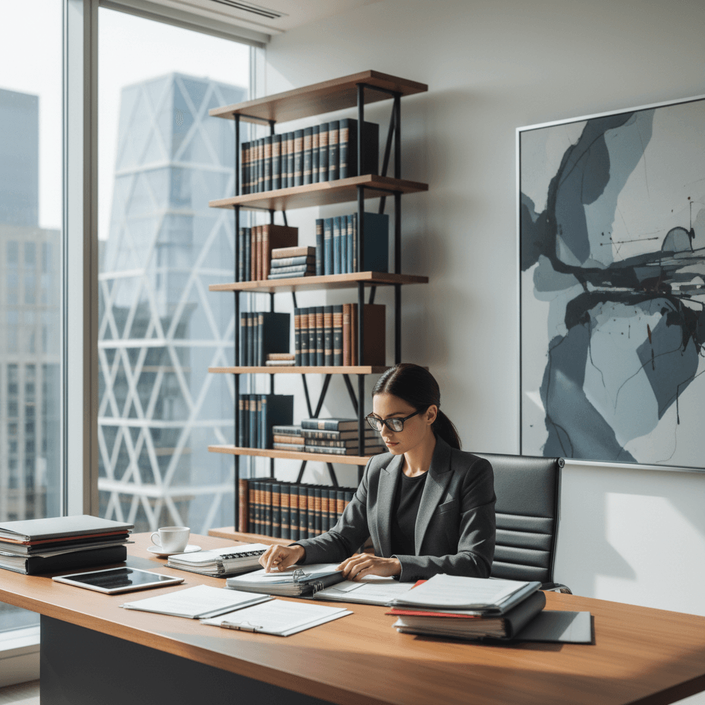 Legal expert reviewing arbitration guide