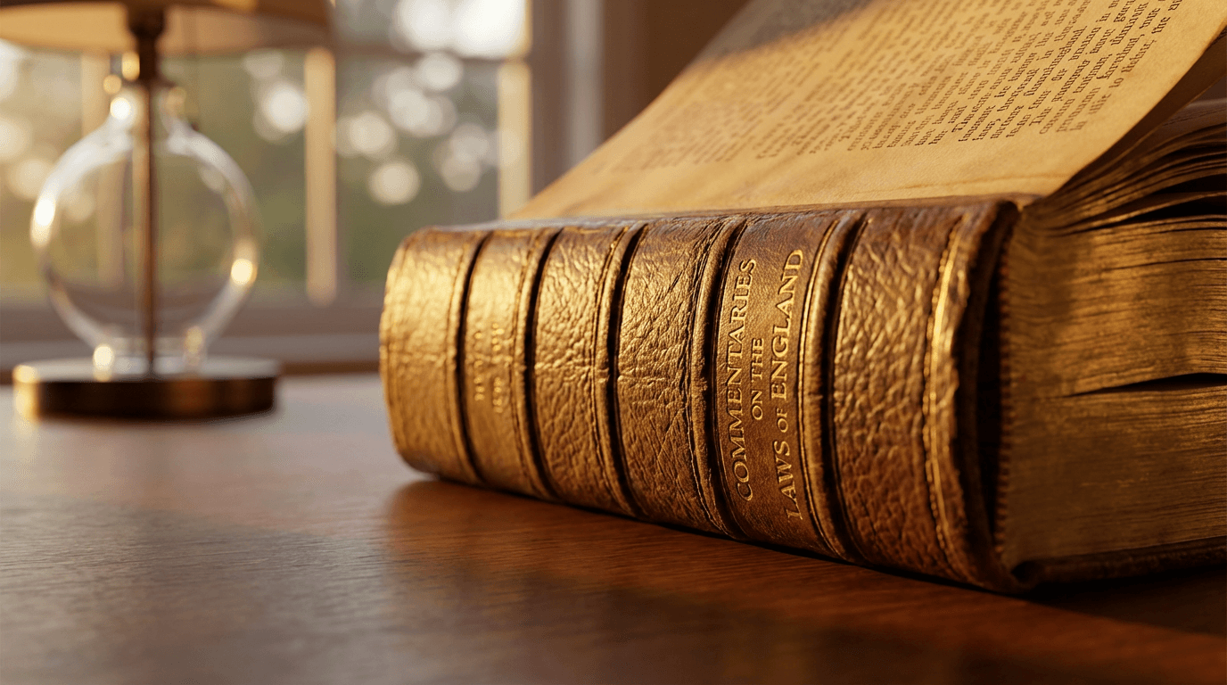Gavel on a legal desk with books in background